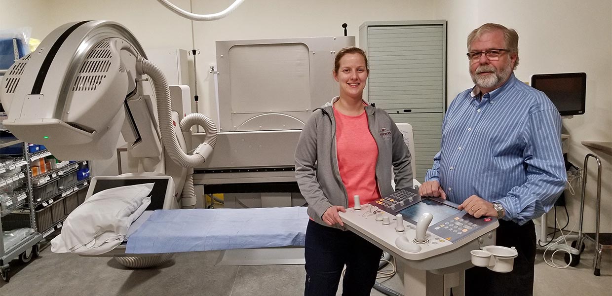 Kristin Guttridge DI Technologist and Ian Moffat Director Fluoroscopy